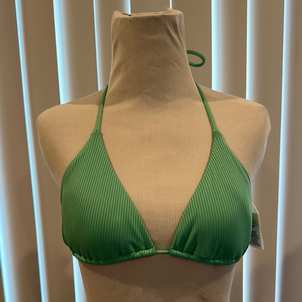 O’Neill Green Ribbed Bikini Top